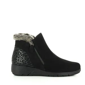 24 Hrs 24246 Black Ankle Boots