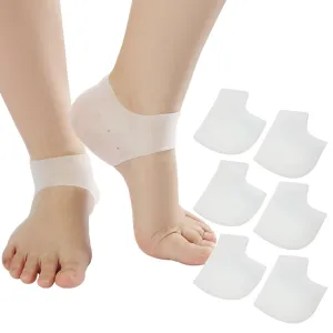 3 pairs of gel heel protection silicone pads, heel pads for shoes, heel sleeves plantar fasciitis inserts, suitable for heel spurs, plantar fasciitis, heel pain, dry cracks and other symptoms