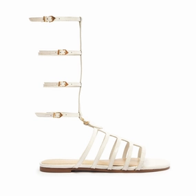 Hayden Crocodile-Embossed Leather Sandal Ergonomic Footbed Shape Cosmic Glow