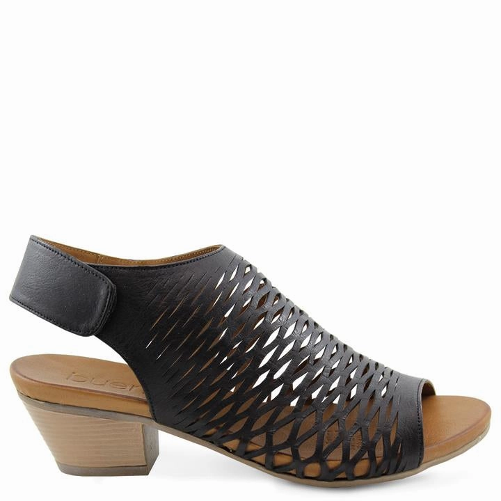 Korean Chic Evening Edge Bueno Ruby Leather Heel ~ White ~ Navy ~ Tan ~ Black ~ Cameo ~ Darkstone