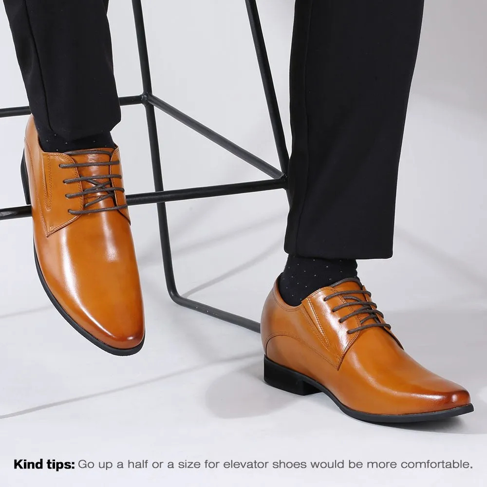 8 CM / 3.15 Inches CMR CHAMARIPA Formal Height Increasing Shoes High Heel Men Dress Shoes