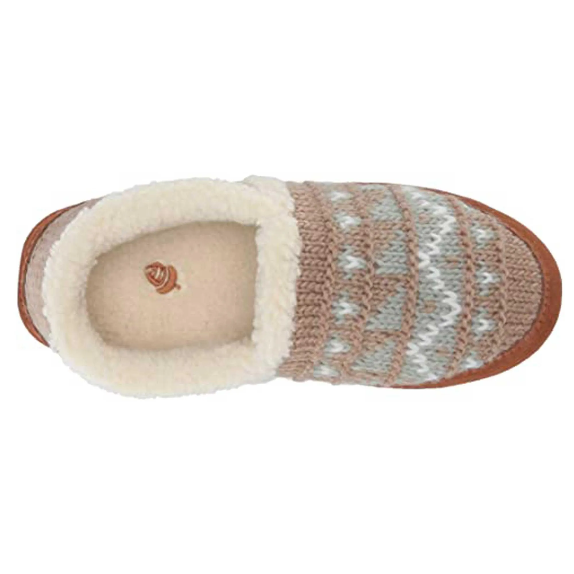 Acorn Women's Moc Slippers - Knit Uppers Cozy, Oatmeal Heather, Medium | A18605NOHWM