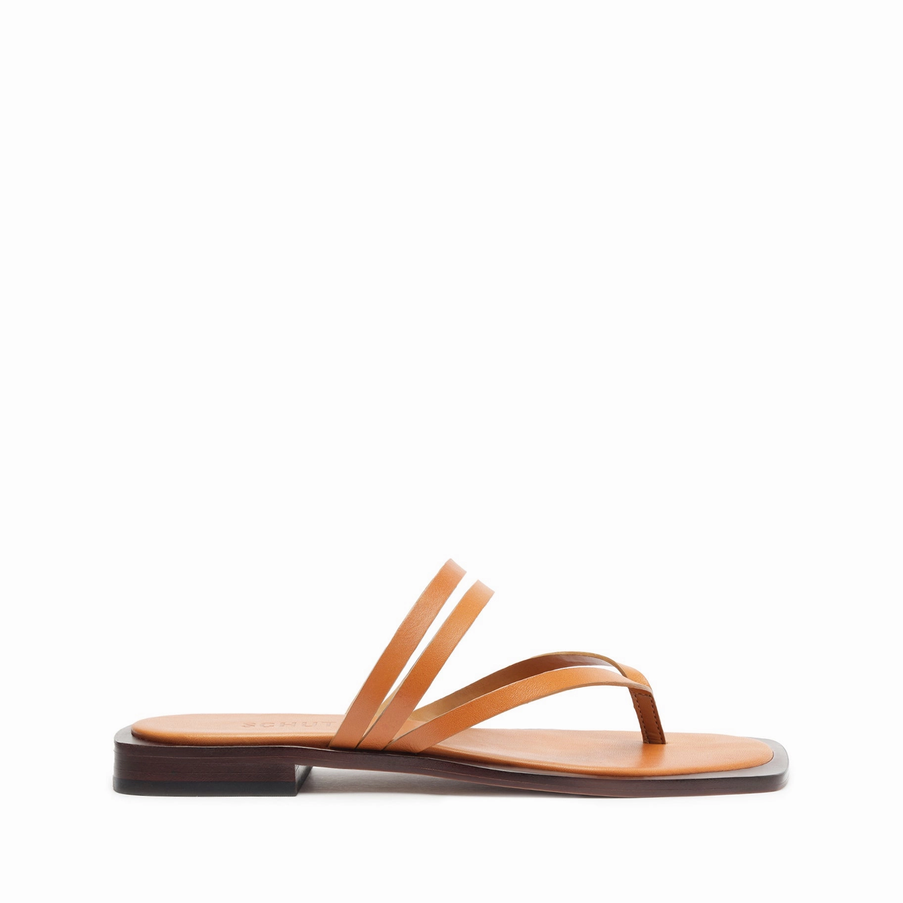 Action Fast Comfort Upper Rania Leather Flat Sandal