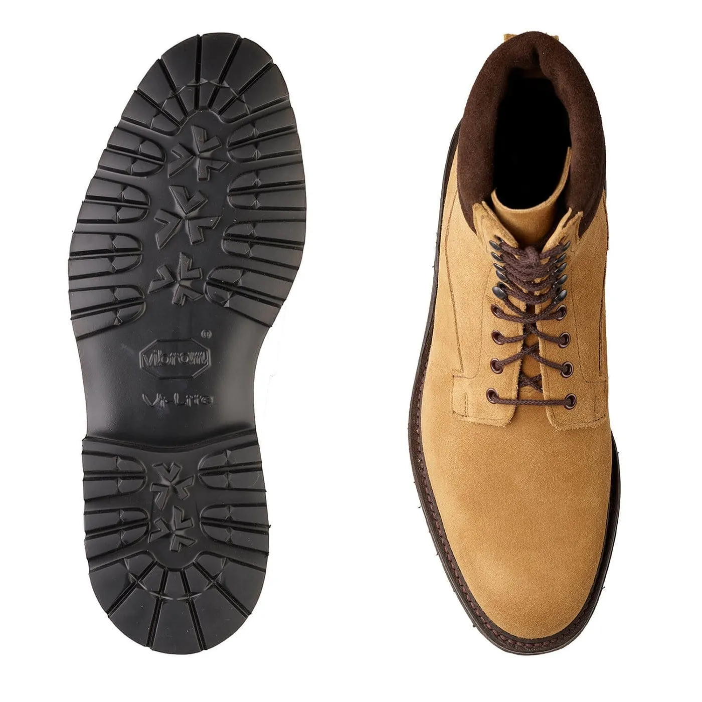 Ross Fawn Suede & Dark Brown Suede Collar Family Fit Stable construction