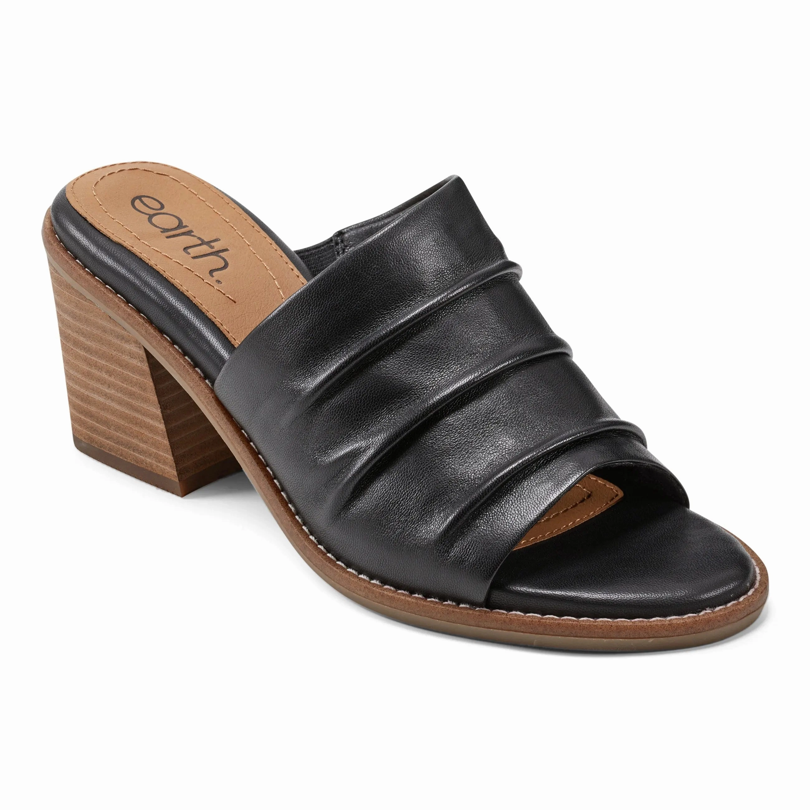Comfortable Airflow Firm Adara Ruched Slip-On Dress Sandals