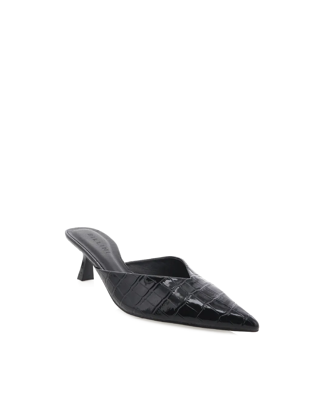 ADELE - BLACK PATENT CROC Sparkle Shine Iconic Shape
