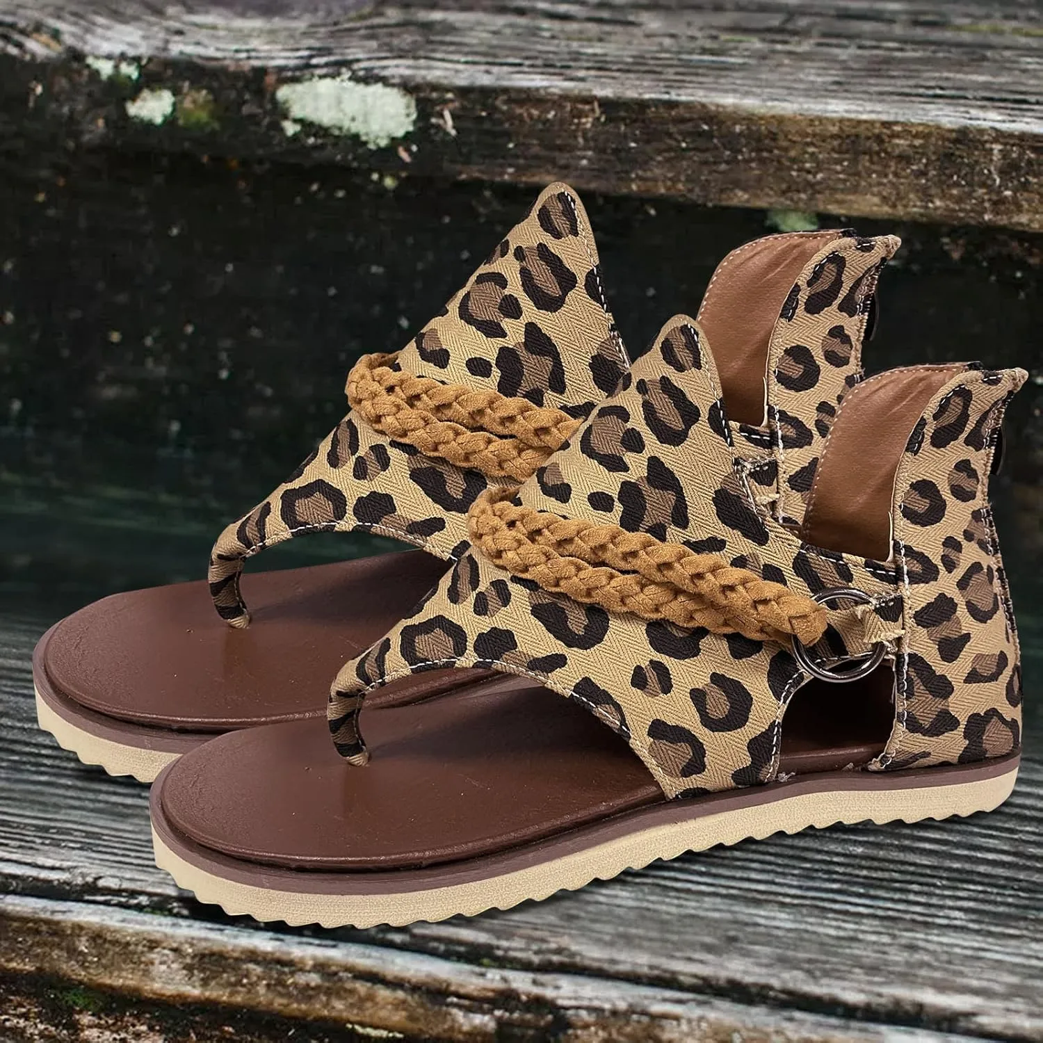 Adjustable Strap Flat Sandals for Women Casual Summer Comfortable Walking Shoes Versatile Sandals for Women