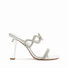 White Clean Air Dry Arabella Glam Vinyl Sandal