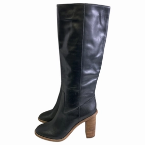 BOOTS KNEE HEELS by MADEWELL In BLACK, Size: 8.5 removable insoles
