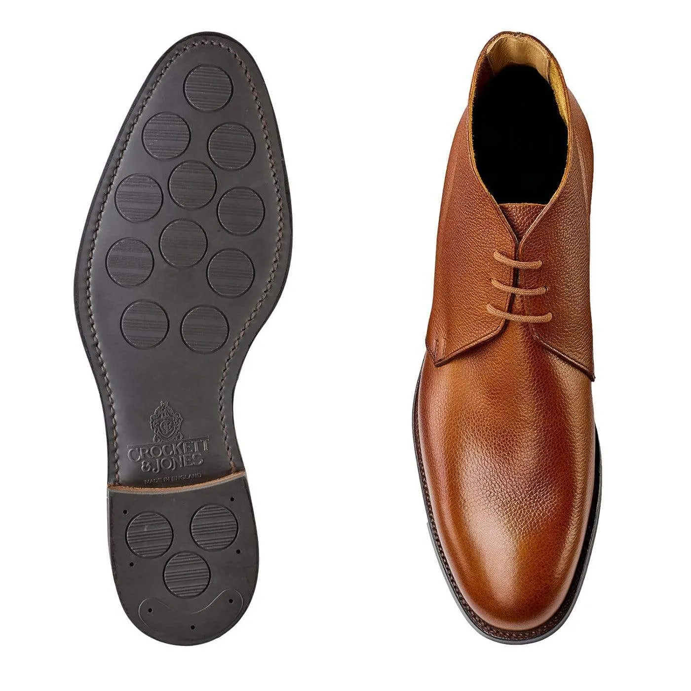 Chukka Tan Pebble Grain Rain Shield Seamless Fit