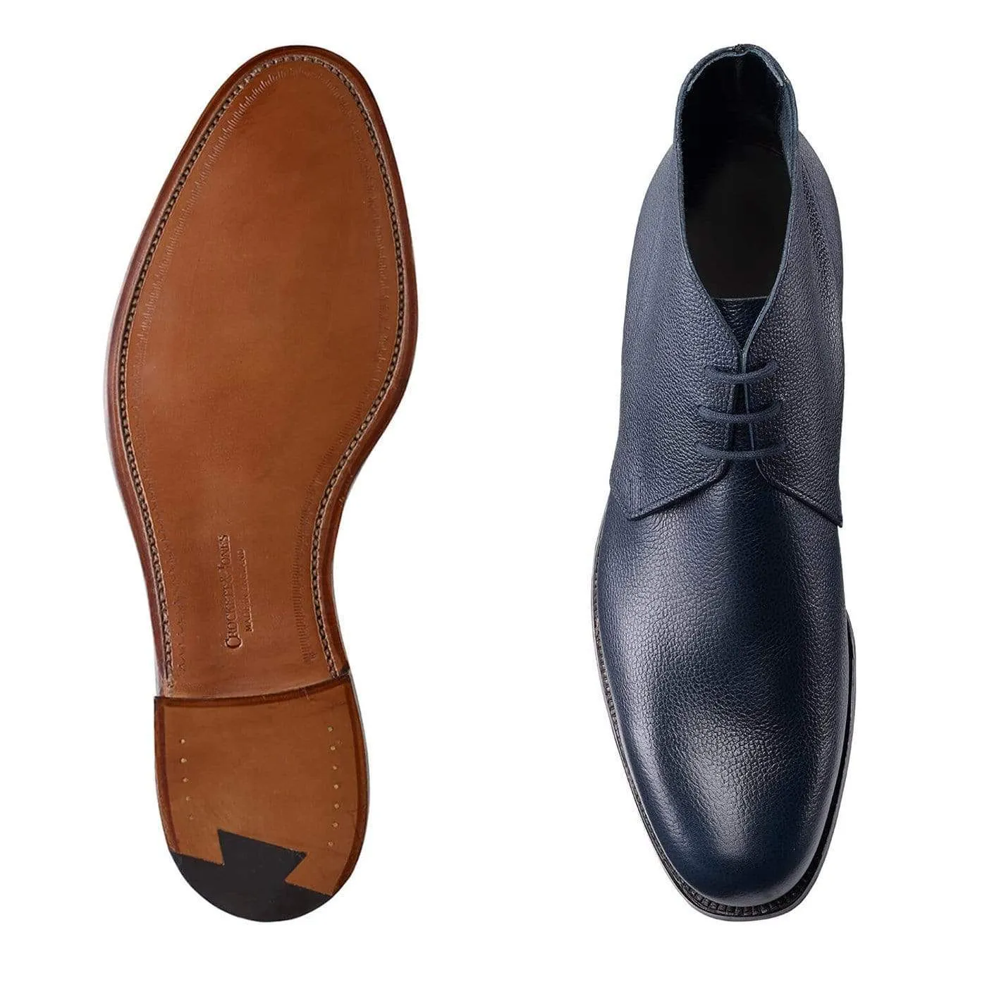 Country Soul Chukka Navy Pebble Grain
