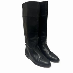 Adjustable Strap Mechanism Boots Knee Flats By Calico In Black, Size: 8.5
