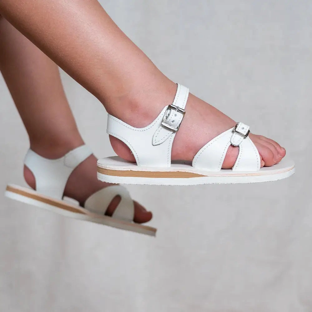 Amelia Sandal - White Grip Safe Foam Cushioning