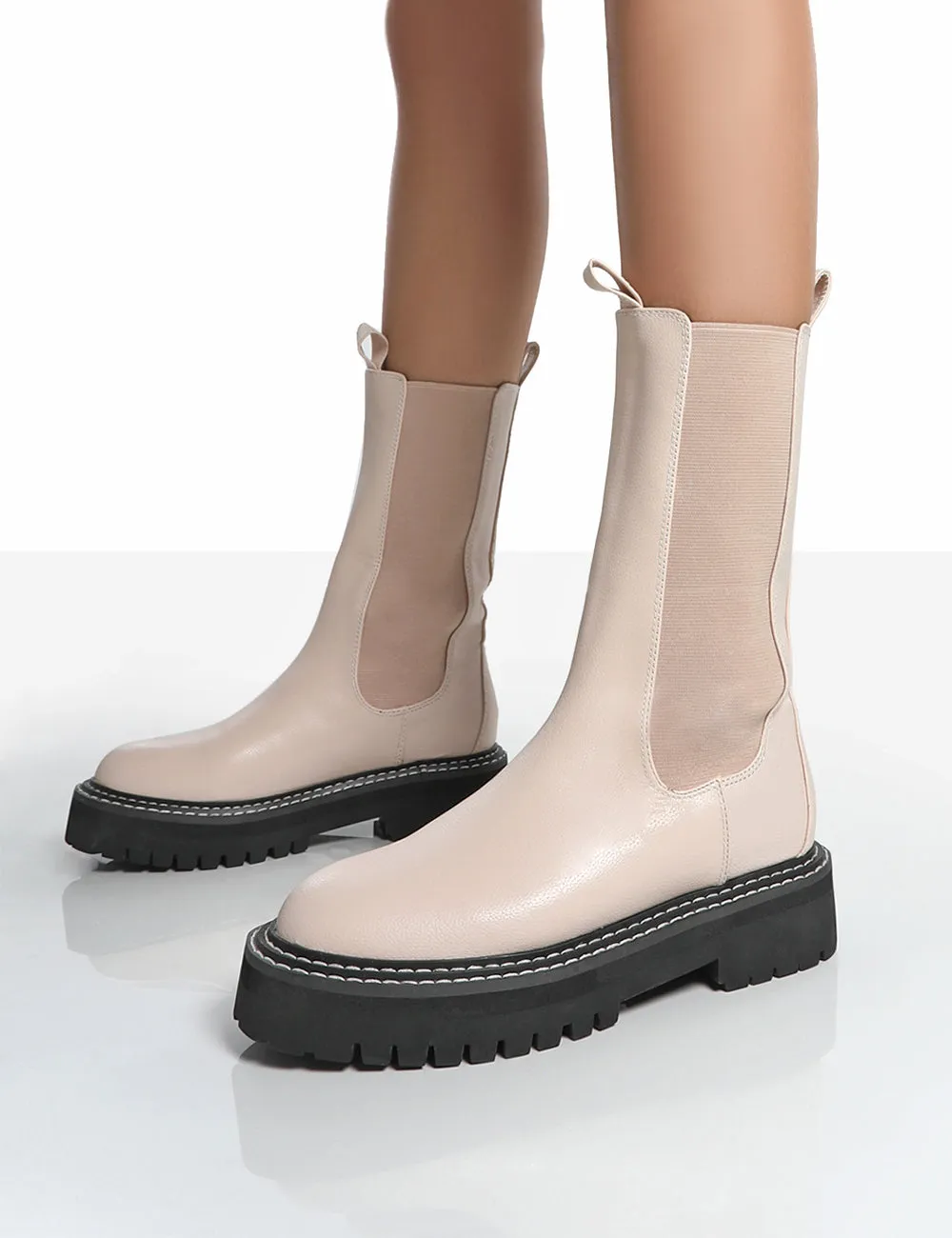Animate Bone Ankle Chelsea Boots