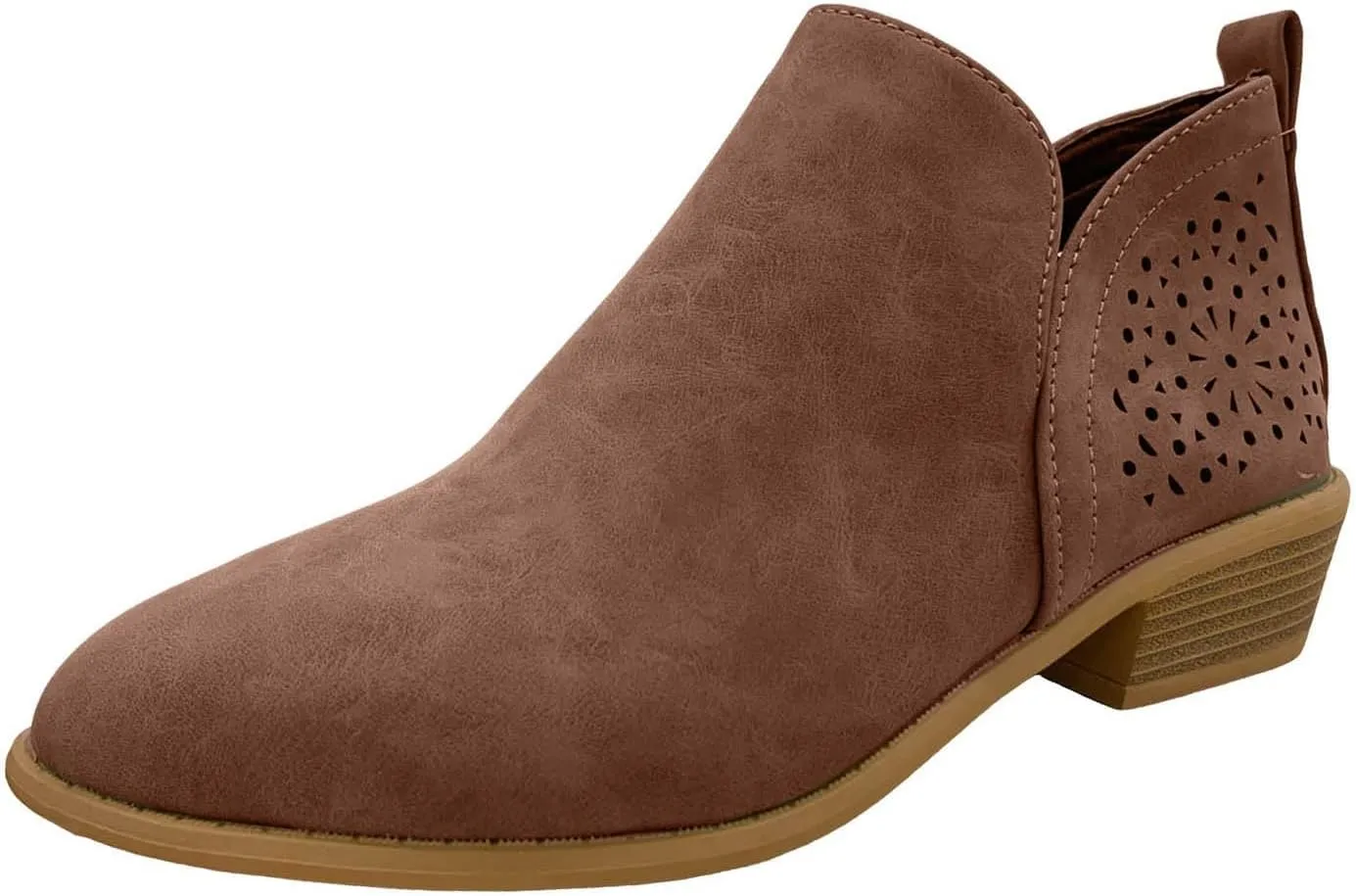 Ankle Boots for Women Low Heel Western Boots for Women Ankle Boot Fashion Pointy Toe Slip on Riding Boots For Women