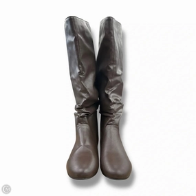 Breathable Boots Knee Heels By Clothes Mentor In Brown, Size: 11