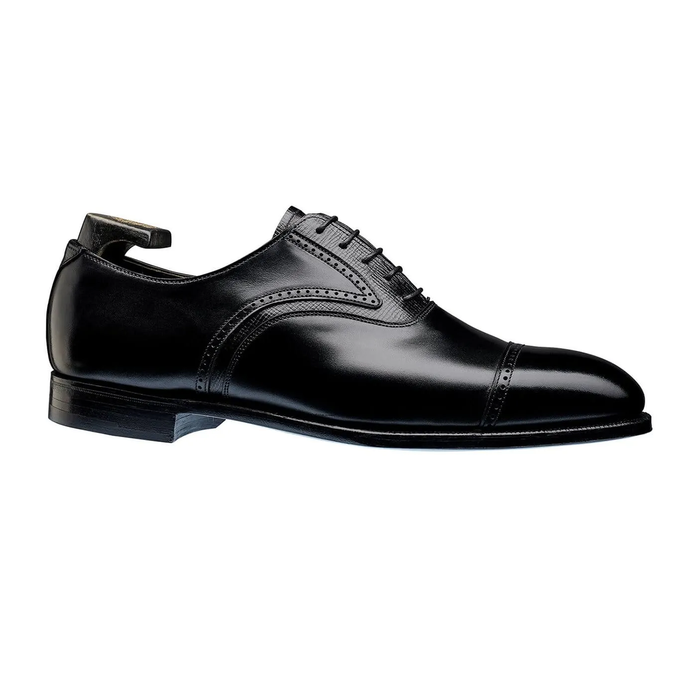 Cushioned Footbed Street Mood Perry Black Calf & Black Willow Grain