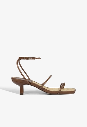 Cushioned heel Trendy Kaya Straw Mid Sandal