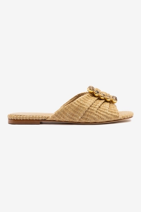 Cloud Comfort Footwear Chloe Gosselin by Larroud?? Nova Flat In Natural Raffia