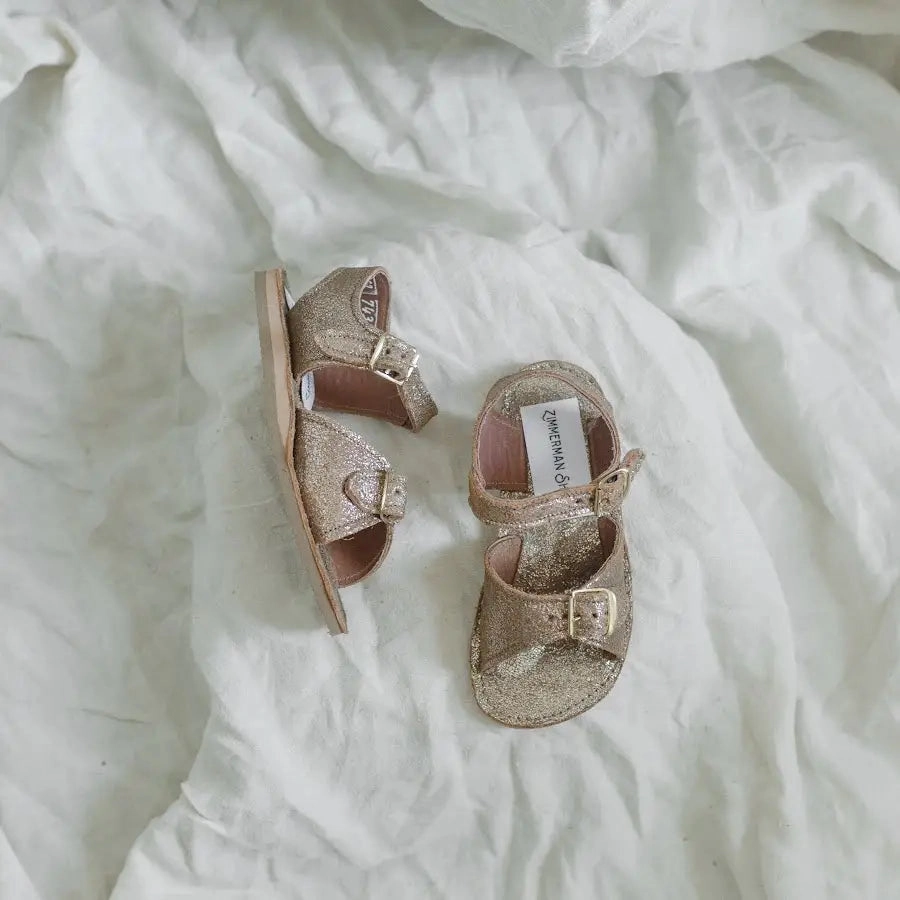 Stevie Sandal - Brown Sparkle Fashionable Open-toe Sandals Snake Skin