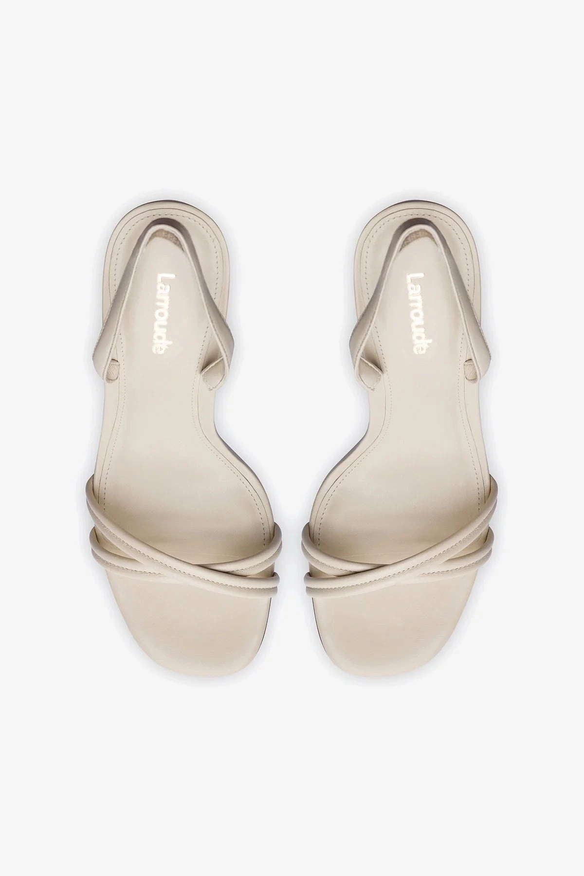 Anti Skid Grip Annie Sandal In Ivory Leather Shock Diffusing Heel