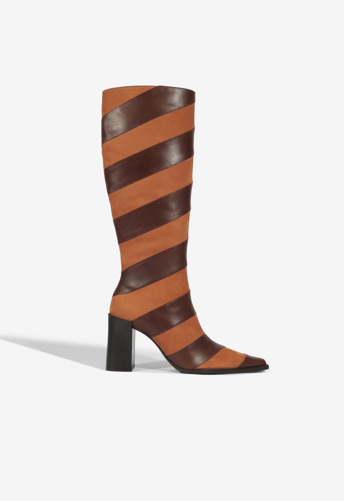 Raffaela Up Chevron Leather Boot Pool Time Multi Density Foam