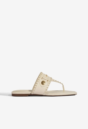 Durable Build Desert Run Aria White Leather Sandal