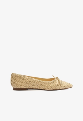 Arissa Straw Ballet Flat Fast Run Fashion Edge