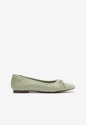 Comfort Ankle Odor Control Insole Arissa Woven Leather Flat