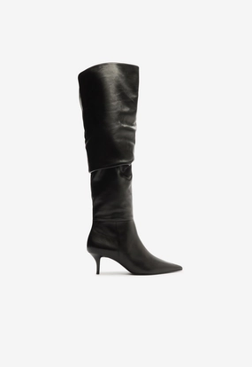 Ashlee Mid Over The Knee Boot Low Profile Design