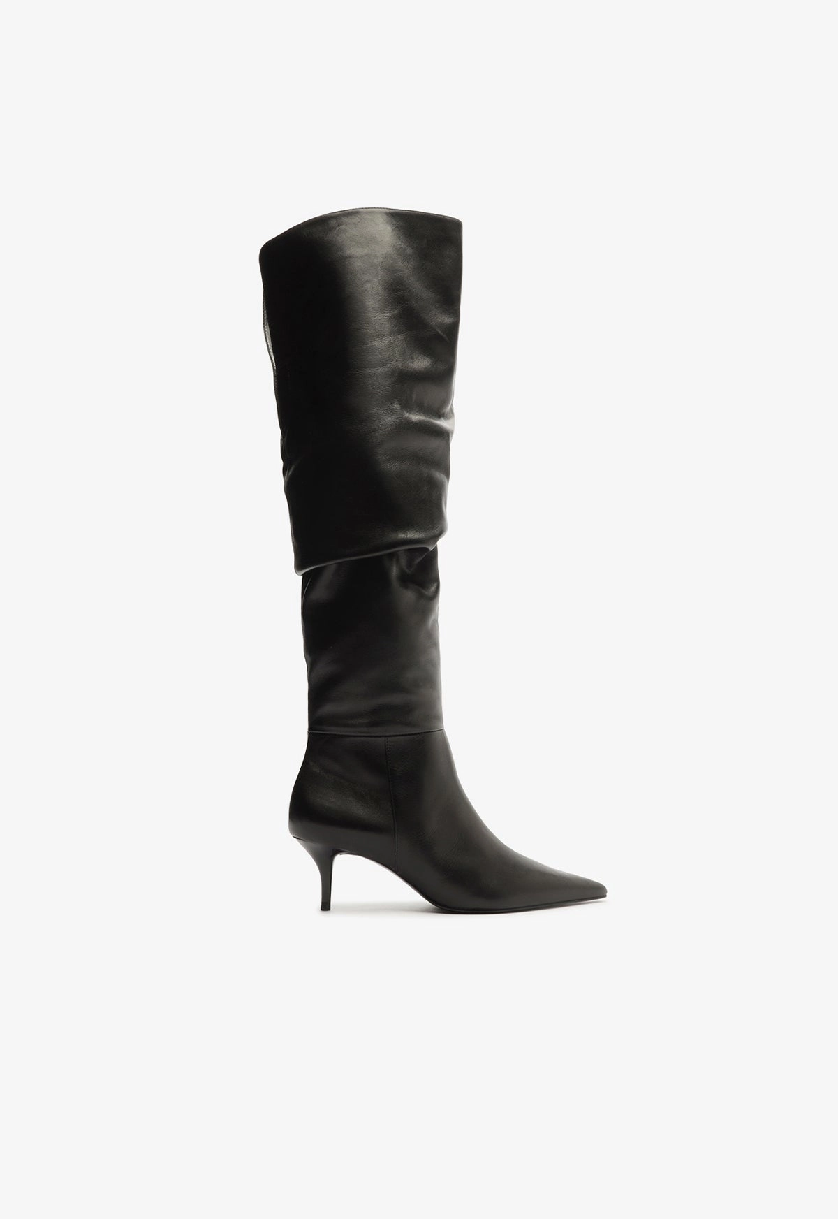 Ashlee Mid Over The Knee Boot Low Profile Design