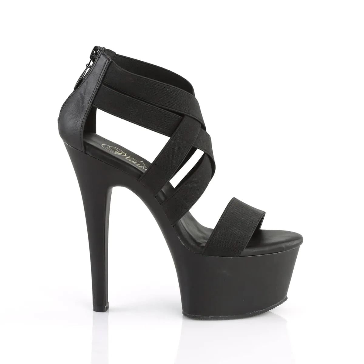 ASPIRE-669 Black Ankle Sandal High Heel