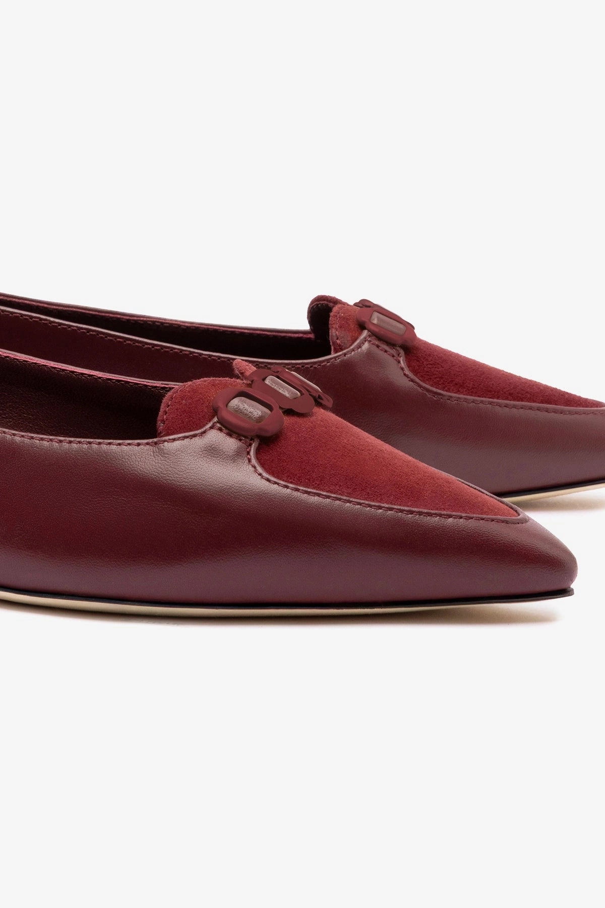 Show Style Audrey Flat In Burgundy Leather