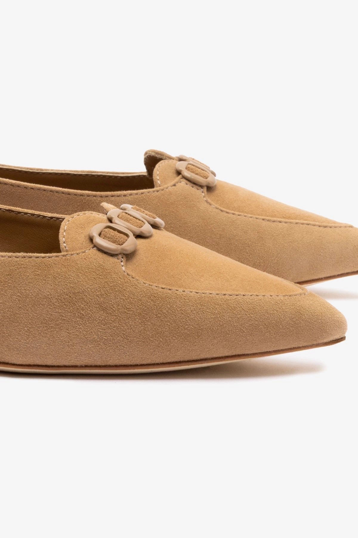 Audrey Flat In Hazelnut Suede Comfort Wear Shoes