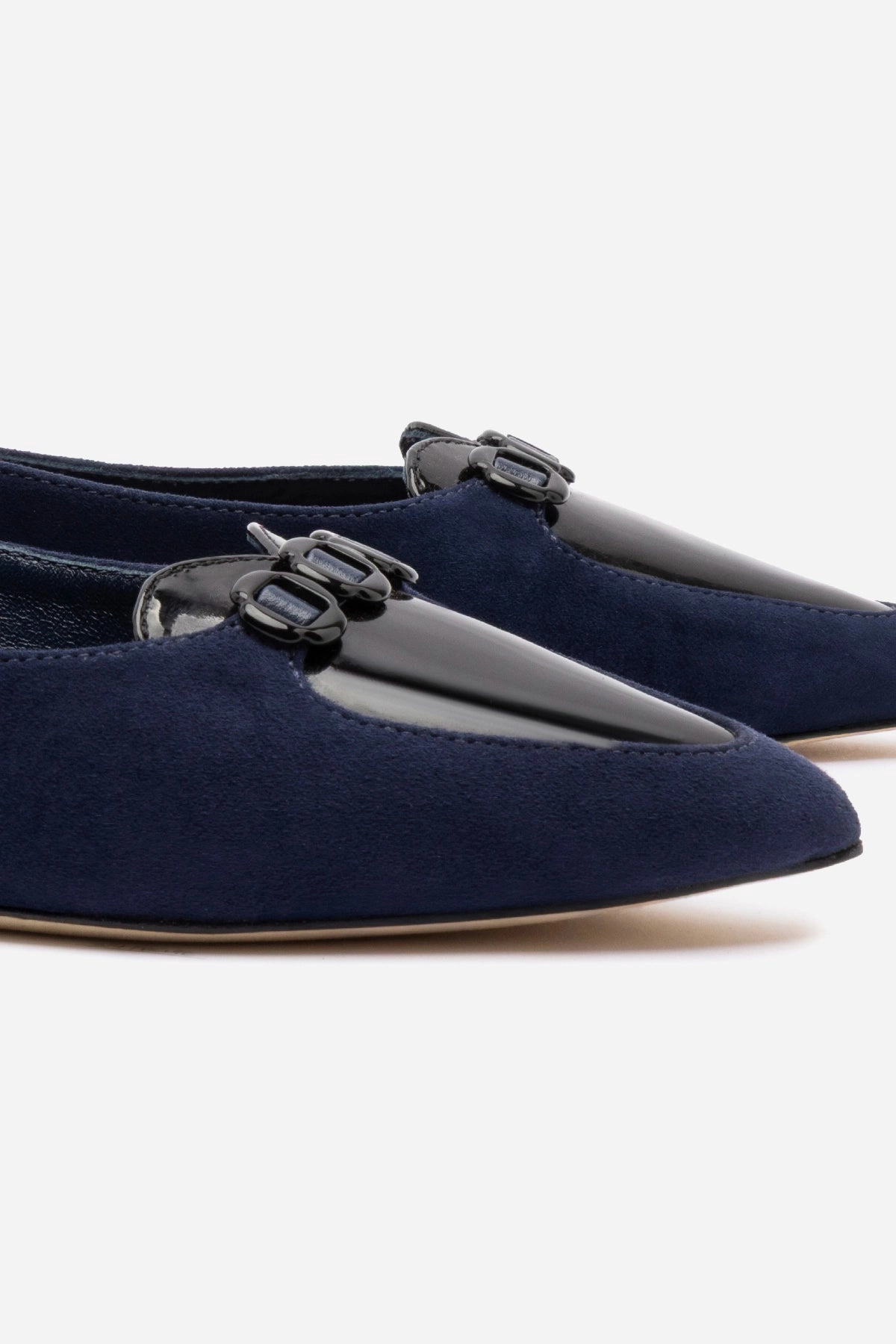 Forest Step Port Mood Audrey Flat In Navy Suede
