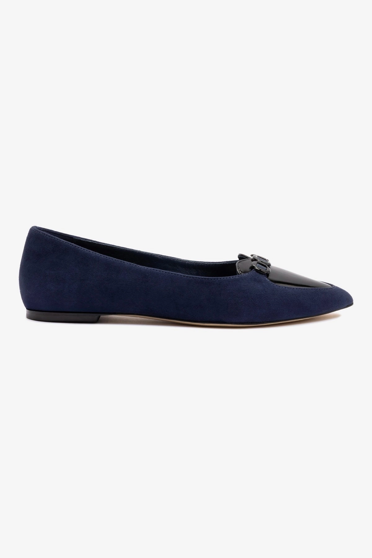 Simple Walk Audrey Flat In Navy Suede