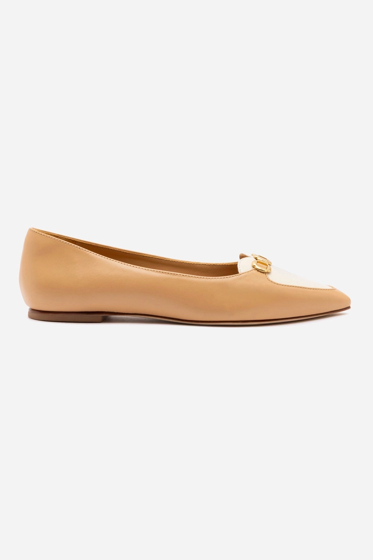 Dinner Plan Vegan Leather Shoes Audrey Flat In Tan Leather