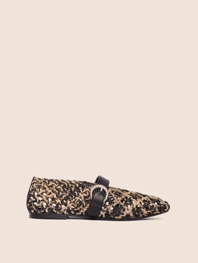 Track Glow Everyday Use Aveiro Natural Woven Ballerina