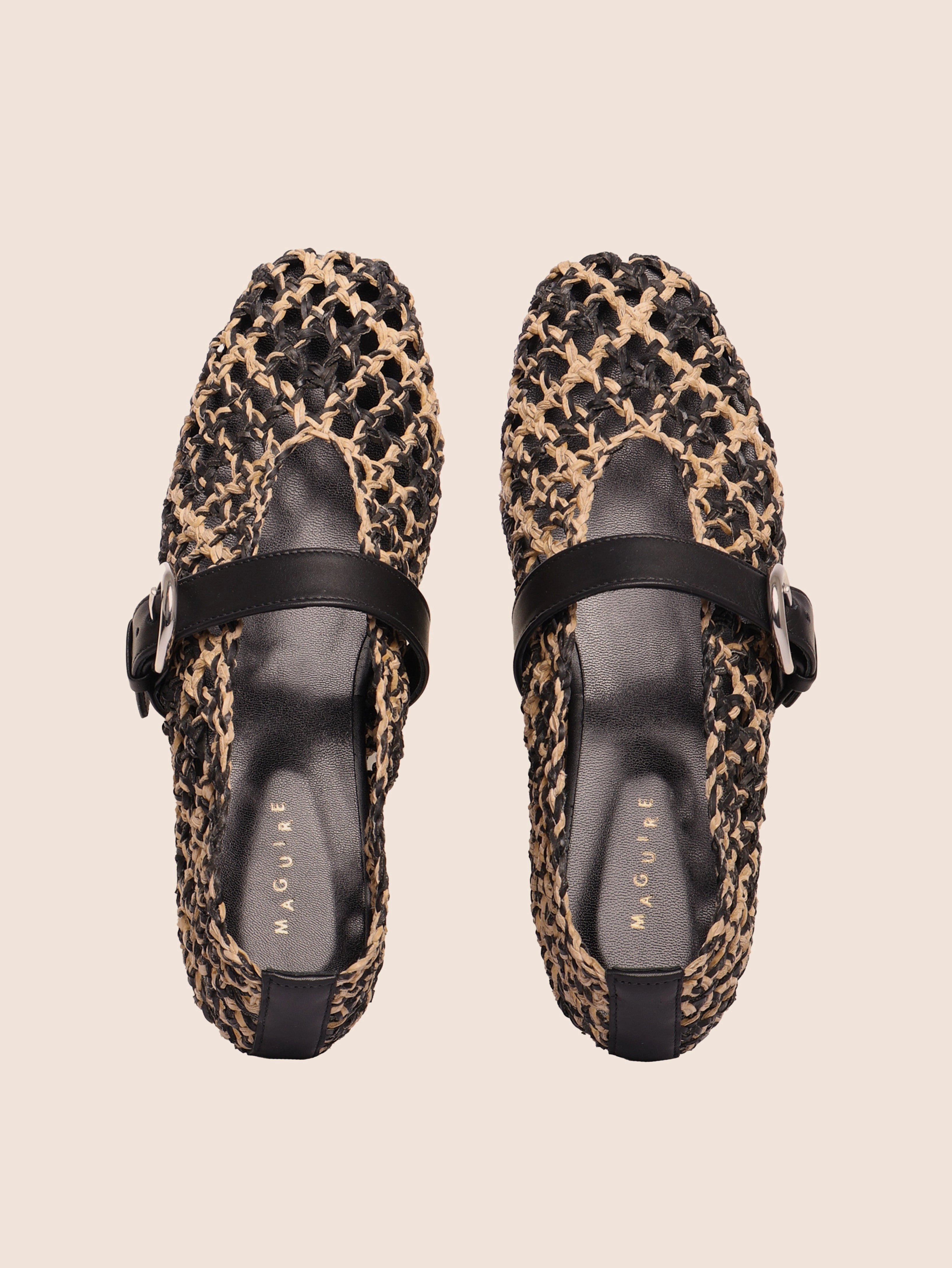 Aveiro Natural Woven Ballerina Retro Vibe Shore Walk