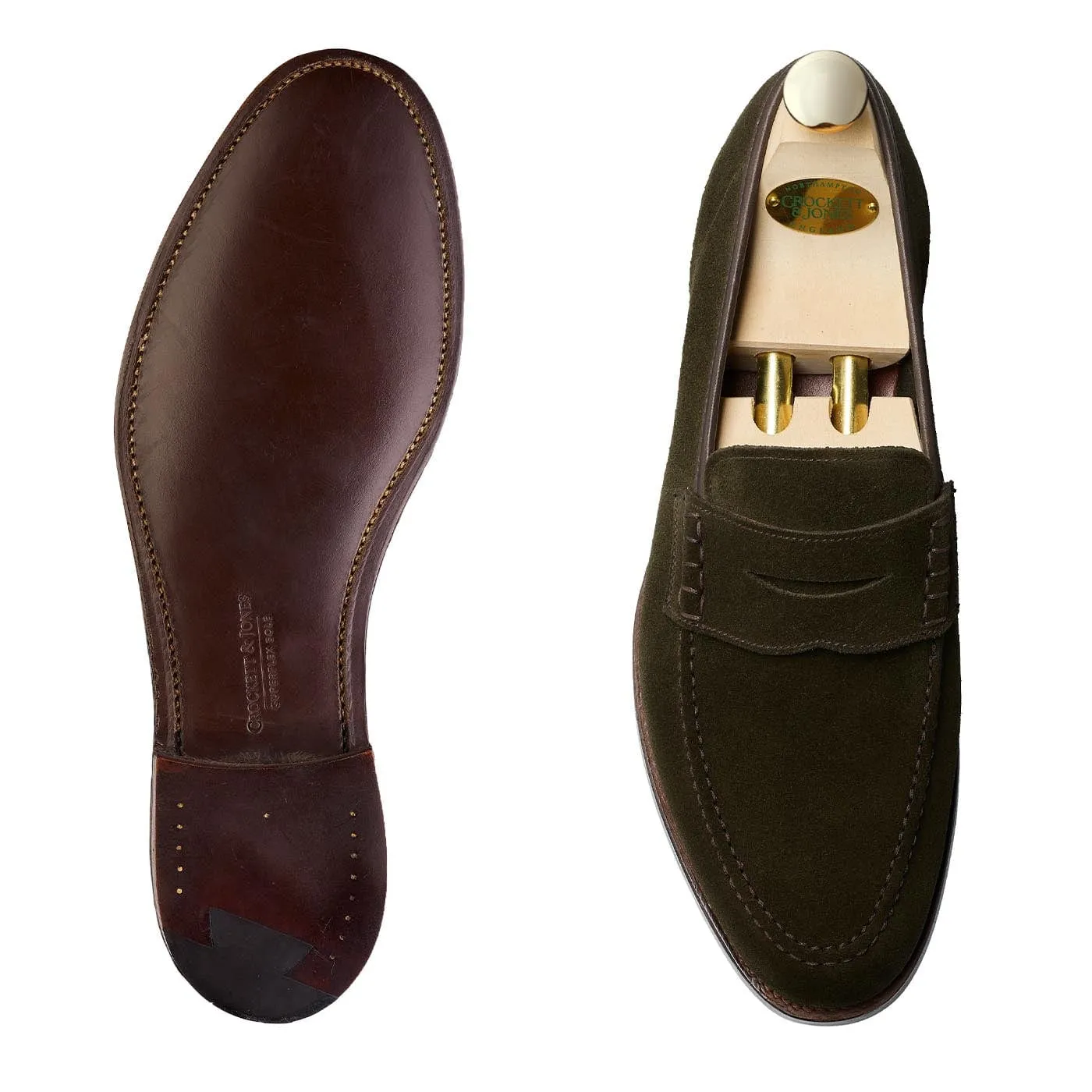 Seaton Earth Green Suede All Day Comfort Engineering New Drop