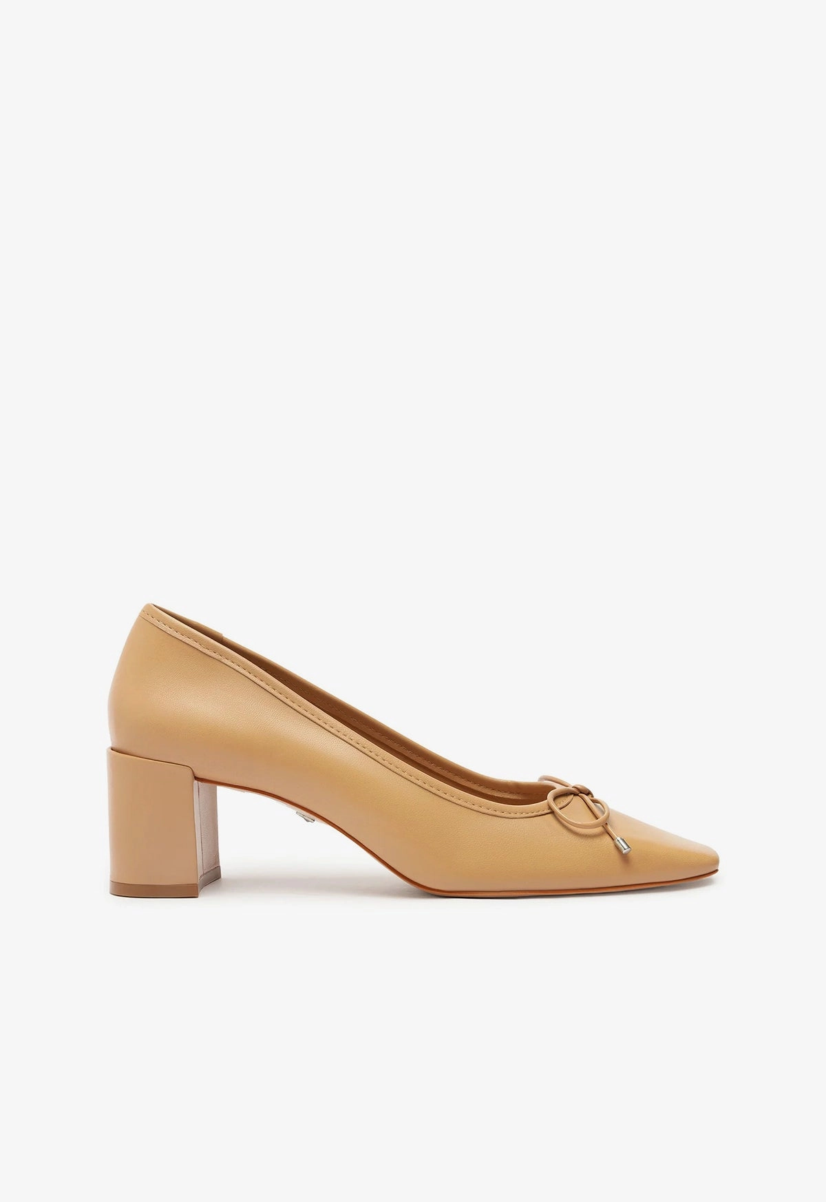 Arissa Block Leather Pump Fitness Spring Jump