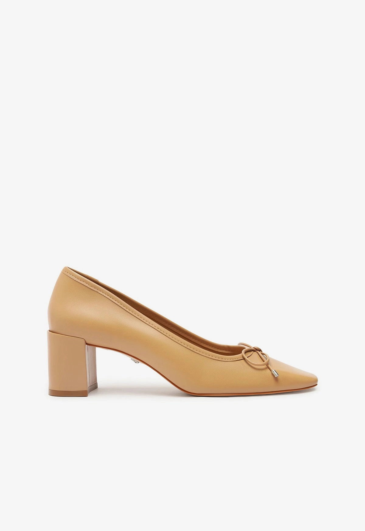 Arissa Block Leather Pump Breathable mesh design