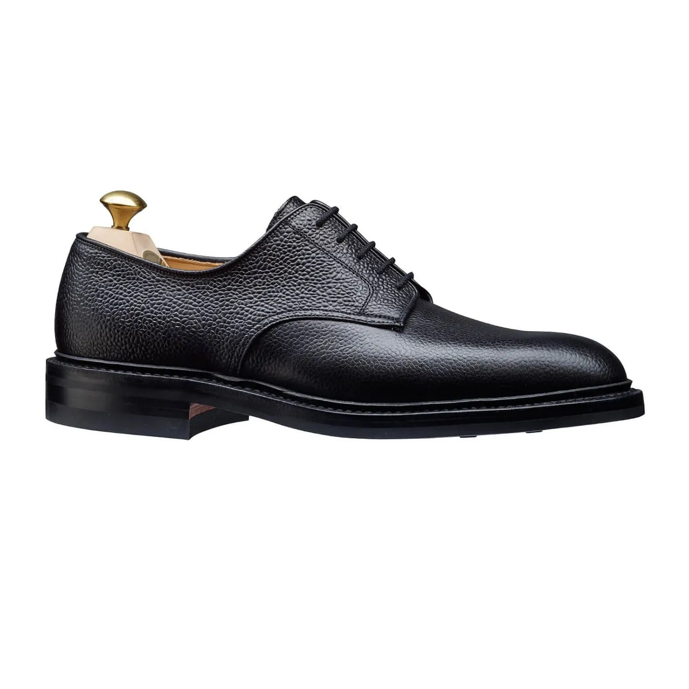 Grasmere Black Scotch Grain Comfortable Wear Natural Fiber Lining