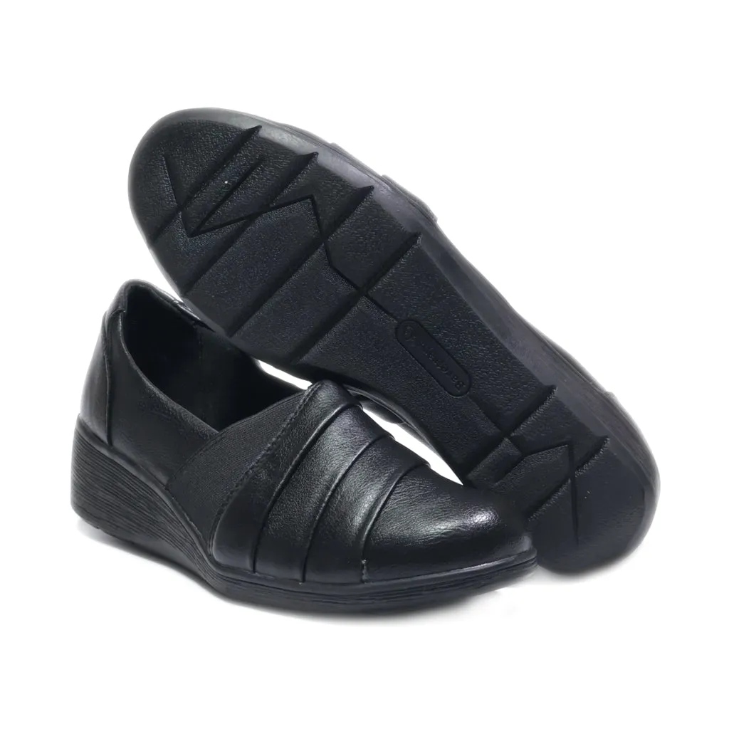 Baretraps Slip Ons Leather Black Colour For Women