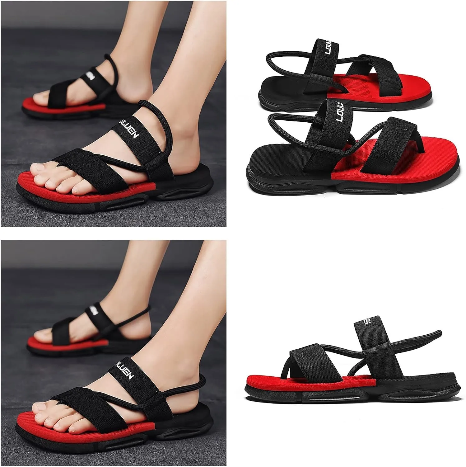Beach Sandals For Men Adjustable Summer Lightweight Walking Casual Sandals Open Toe Male's Sandal Shoes