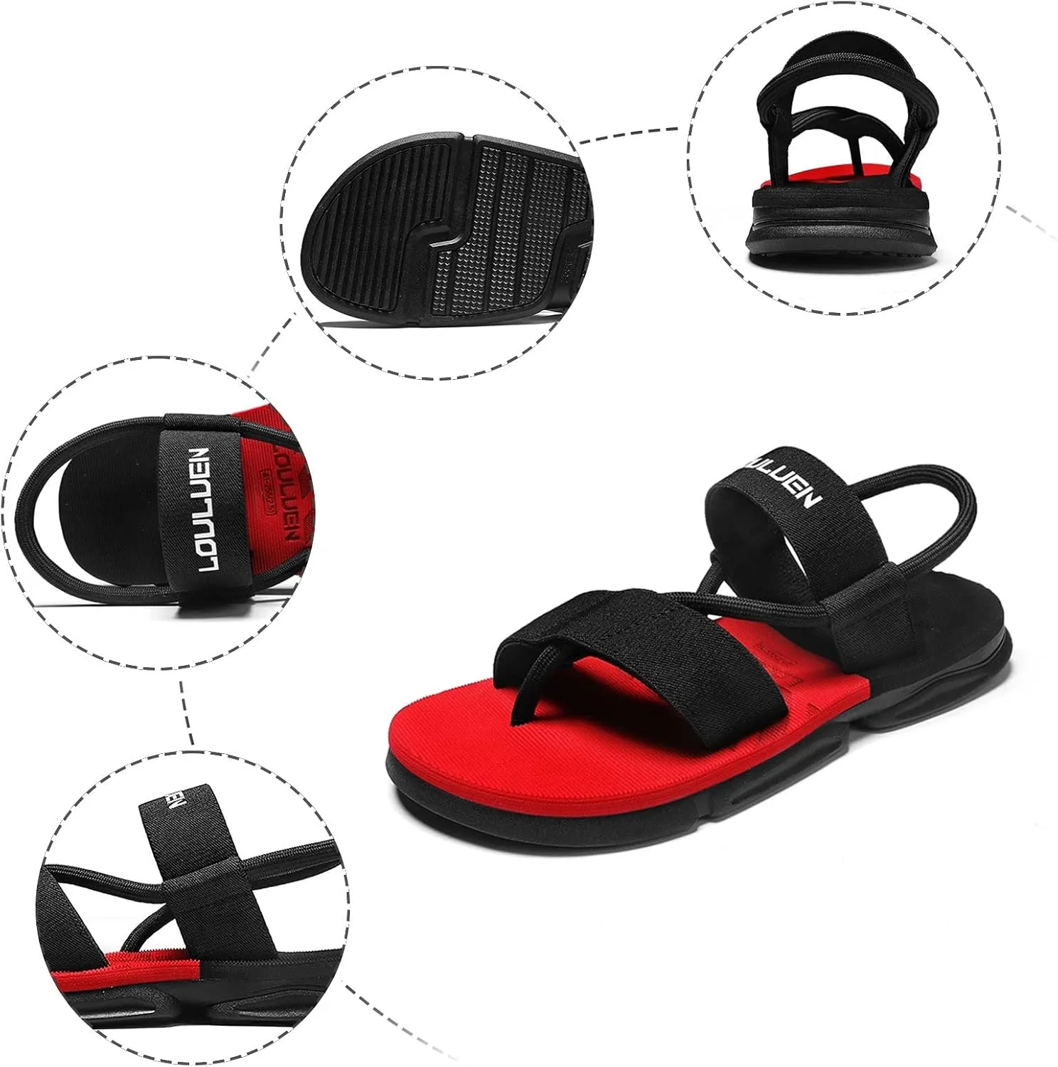 Beach Sandals For Men Adjustable Summer Lightweight Walking Casual Sandals Open Toe Male's Sandal Shoes