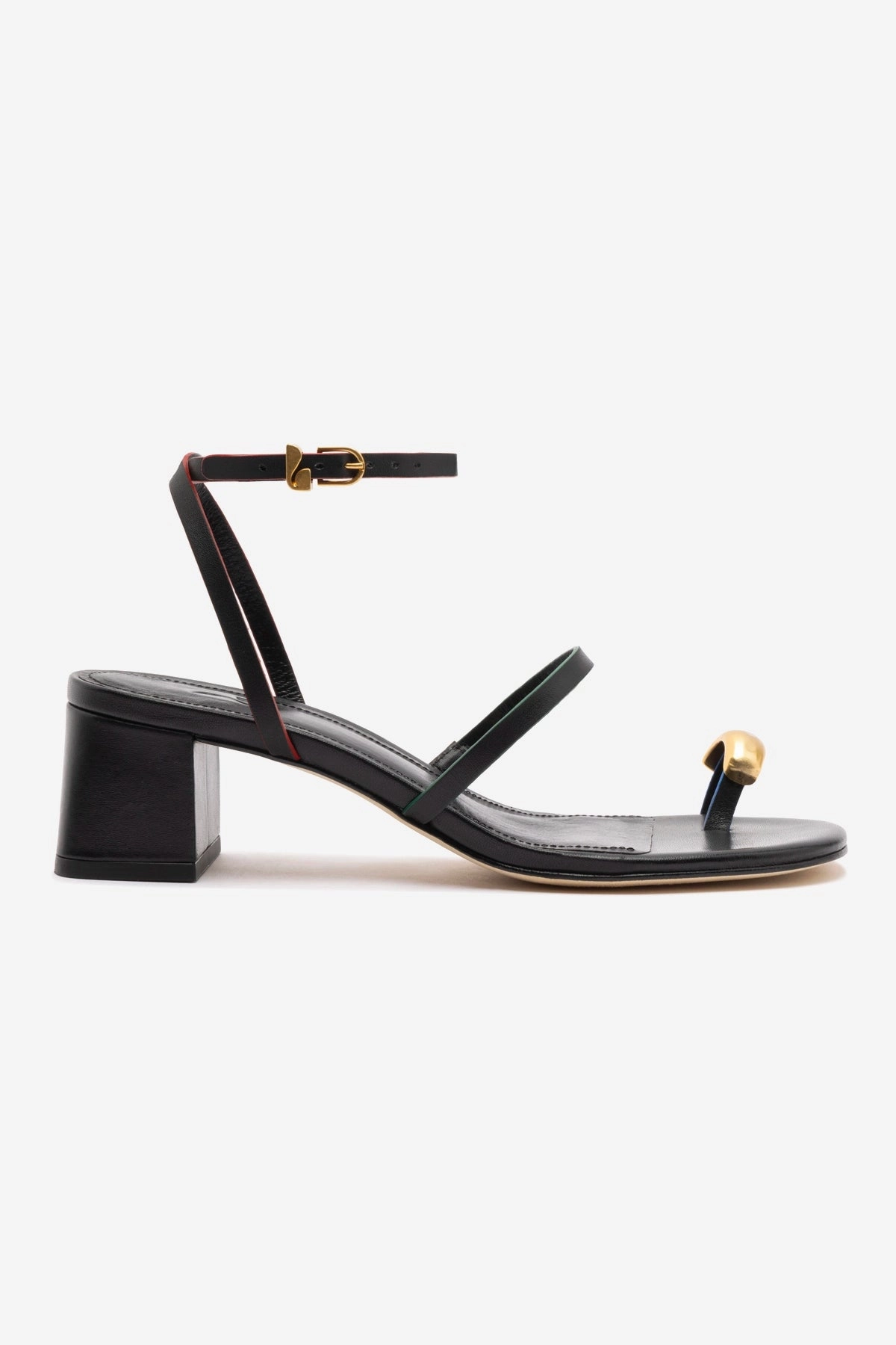 Breathable Lining Biarritz Block In Black Leather quick dry