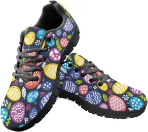 Bigcardesigns Womens Lightweight Athletic Fashion Sneaker Jogging Running Sports Shoes Colorful Floral Design