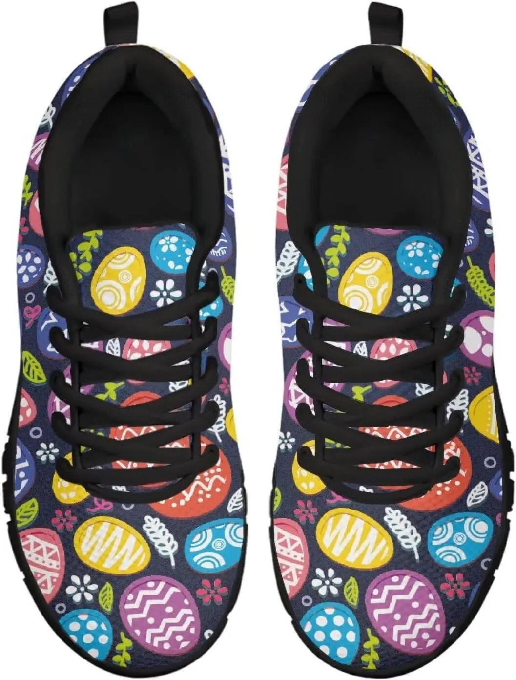Bigcardesigns Womens Lightweight Athletic Fashion Sneaker Jogging Running Sports Shoes Colorful Floral Design