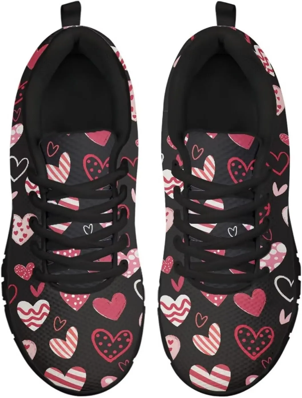 Bigcardesigns Womens Lightweight Athletic Fashion Sneaker Jogging Running Sports Shoes Colorful Floral Design